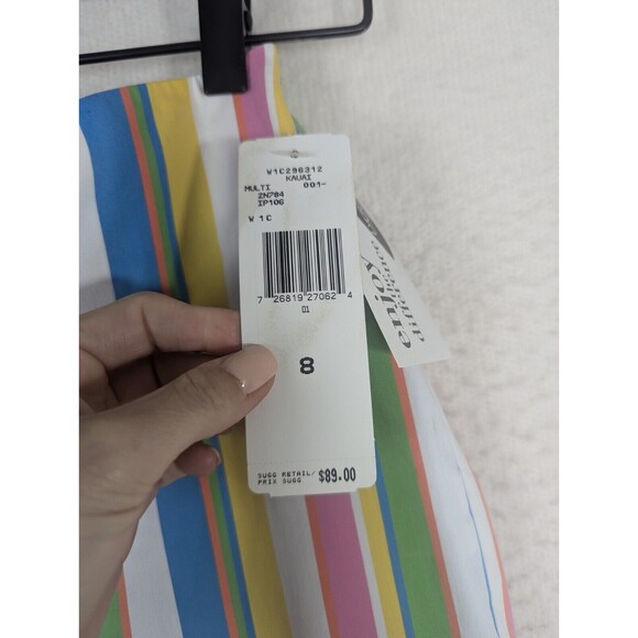 Ralph Lauren LRL NWT Striped Ankle Pants With LYCRA Side Zip Size 8 Vacation - Picture 3 of 12